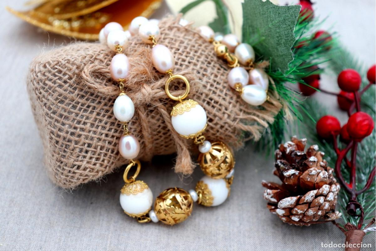 Joyeria: Collar de oro de 19,2 quilates con perlas - Foto 2