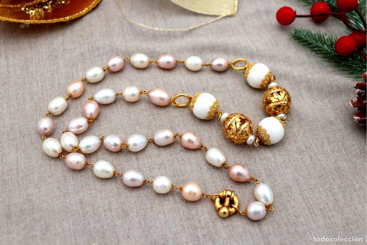 Joyeria: Collar de oro de 19,2 quilates con perlas - Foto 3