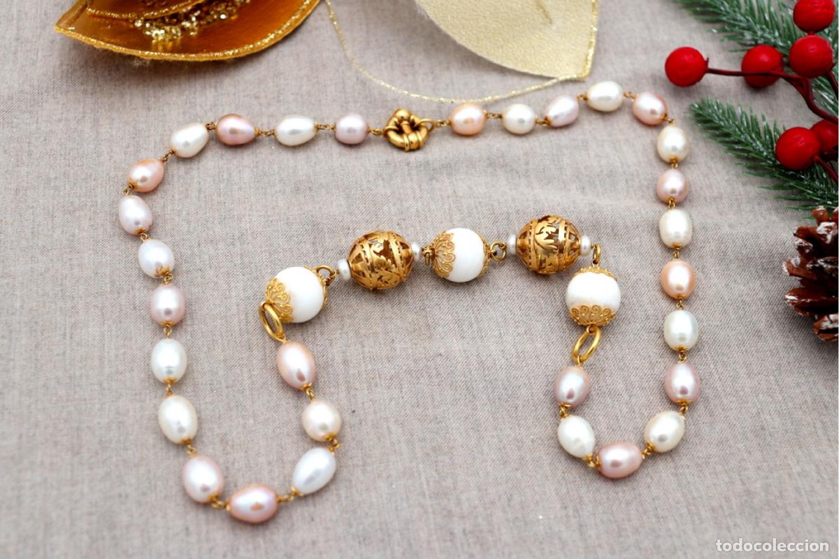 Joyeria: Collar de oro de 19,2 quilates con perlas - Foto 4
