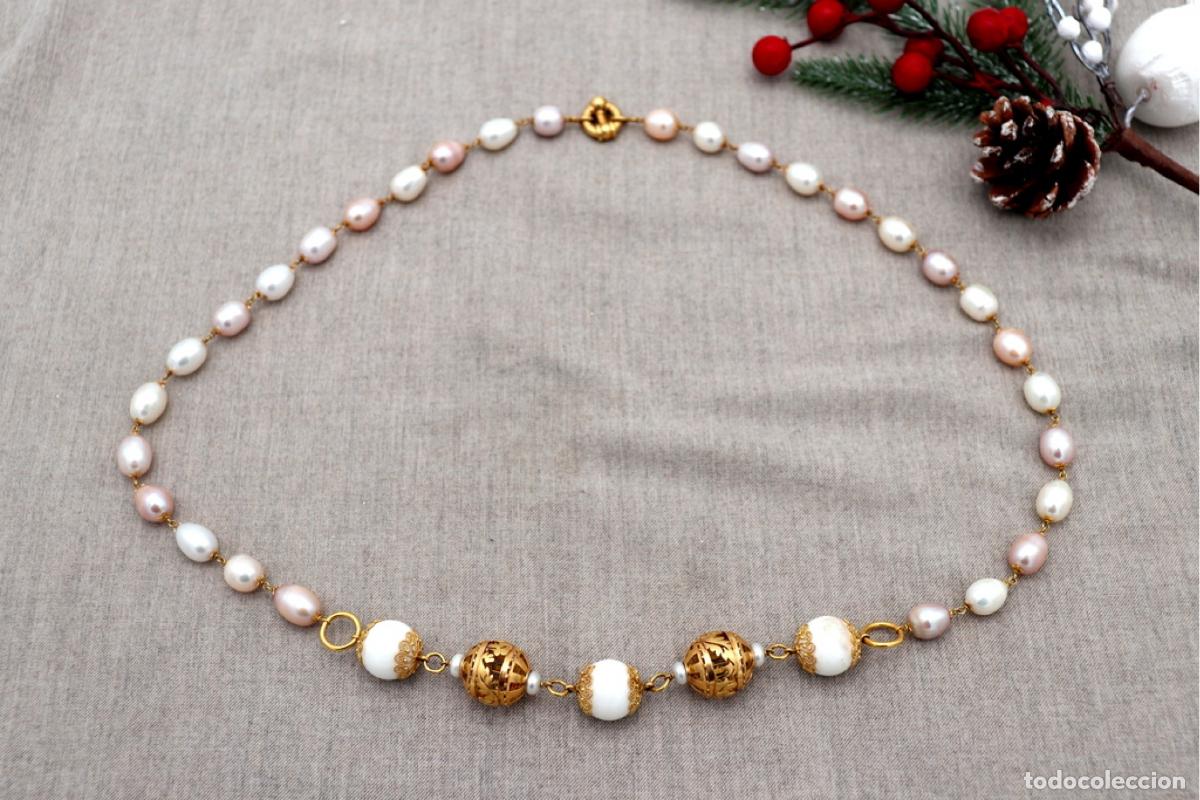 Joyeria: Collar de oro de 19,2 quilates con perlas - Foto 5