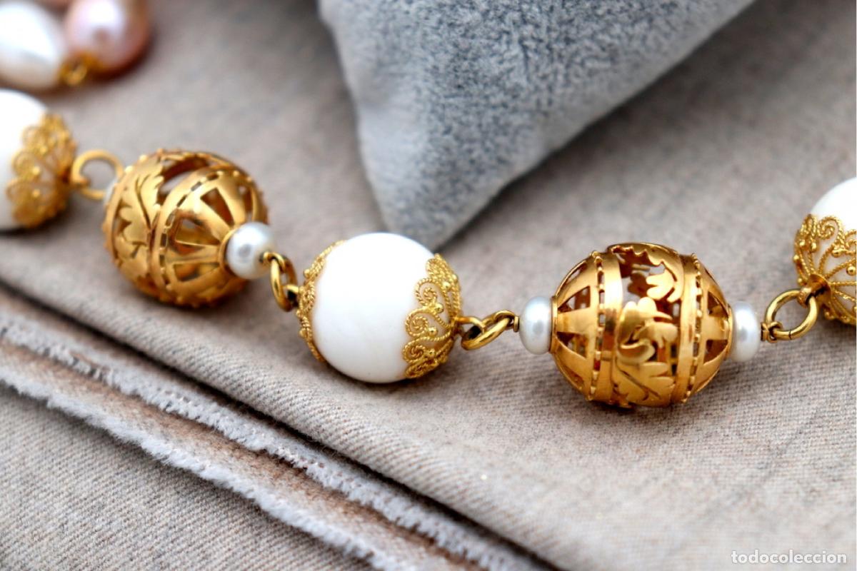 Joyeria: Collar de oro de 19,2 quilates con perlas - Foto 7
