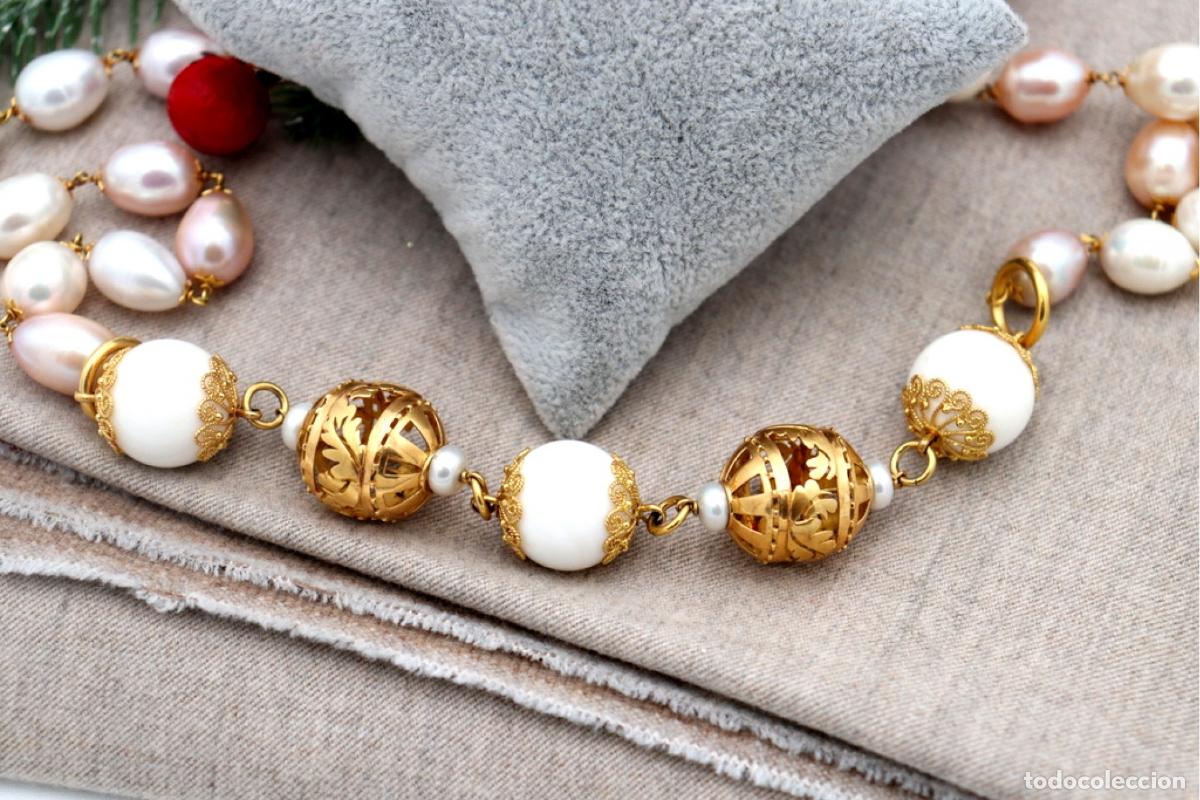 Joyeria: Collar de oro de 19,2 quilates con perlas - Foto 8