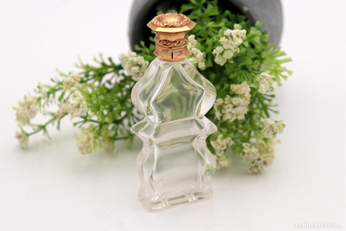 Joyeria: Frasco de perfume, fabricado en cristal y oro de 15K. - Foto 2