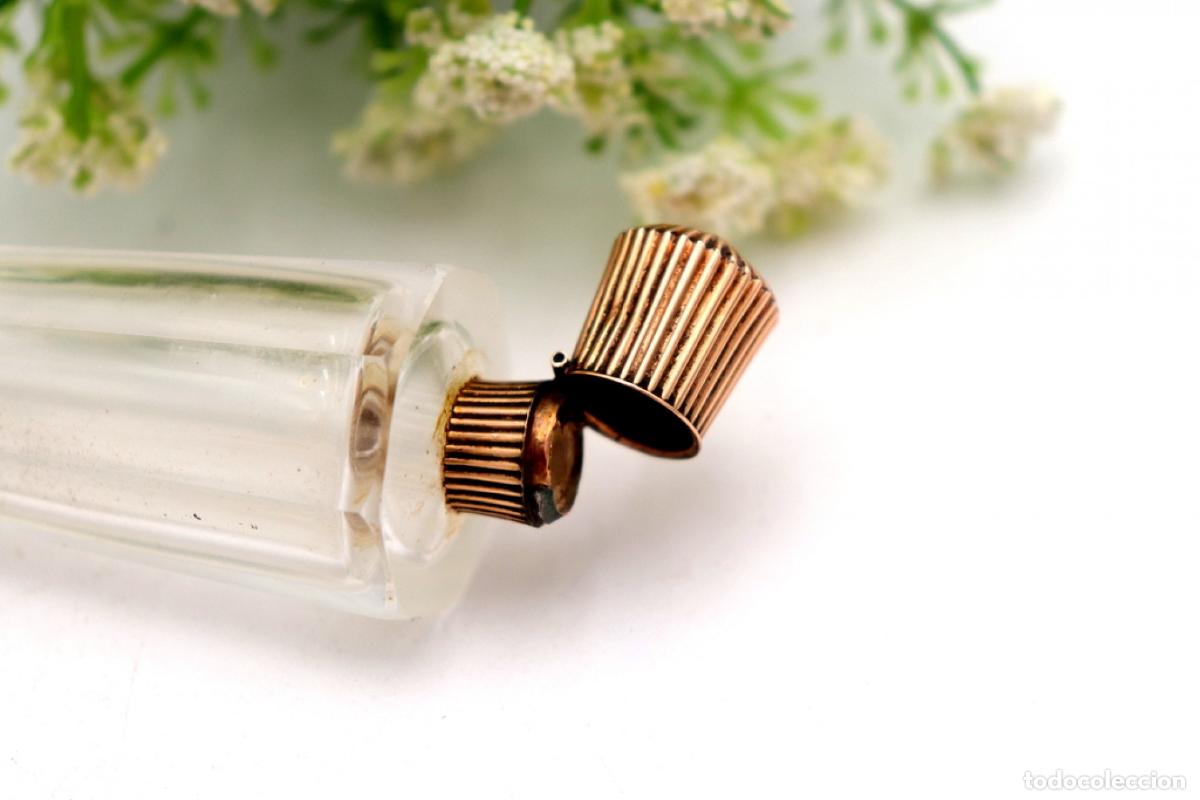 Joyeria: Frasco de perfume, fabricado en cristal y oro de 15K. - Foto 2