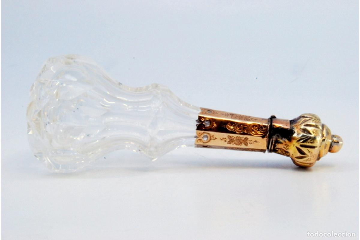 Joyeria: Frasco de perfume, fabricado en cristal y oro de 15K. - Foto 3