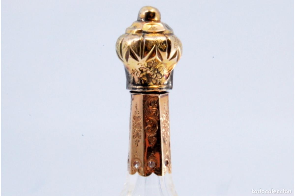 Joyeria: Frasco de perfume, fabricado en cristal y oro de 15K. - Foto 6