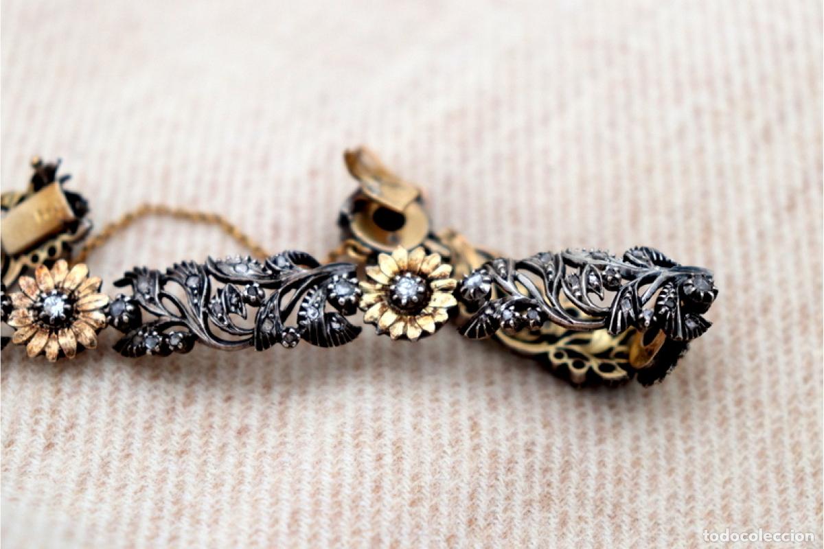 Joyeria: Pulsera de oro y plata de 14K con diamantes. - Foto 6