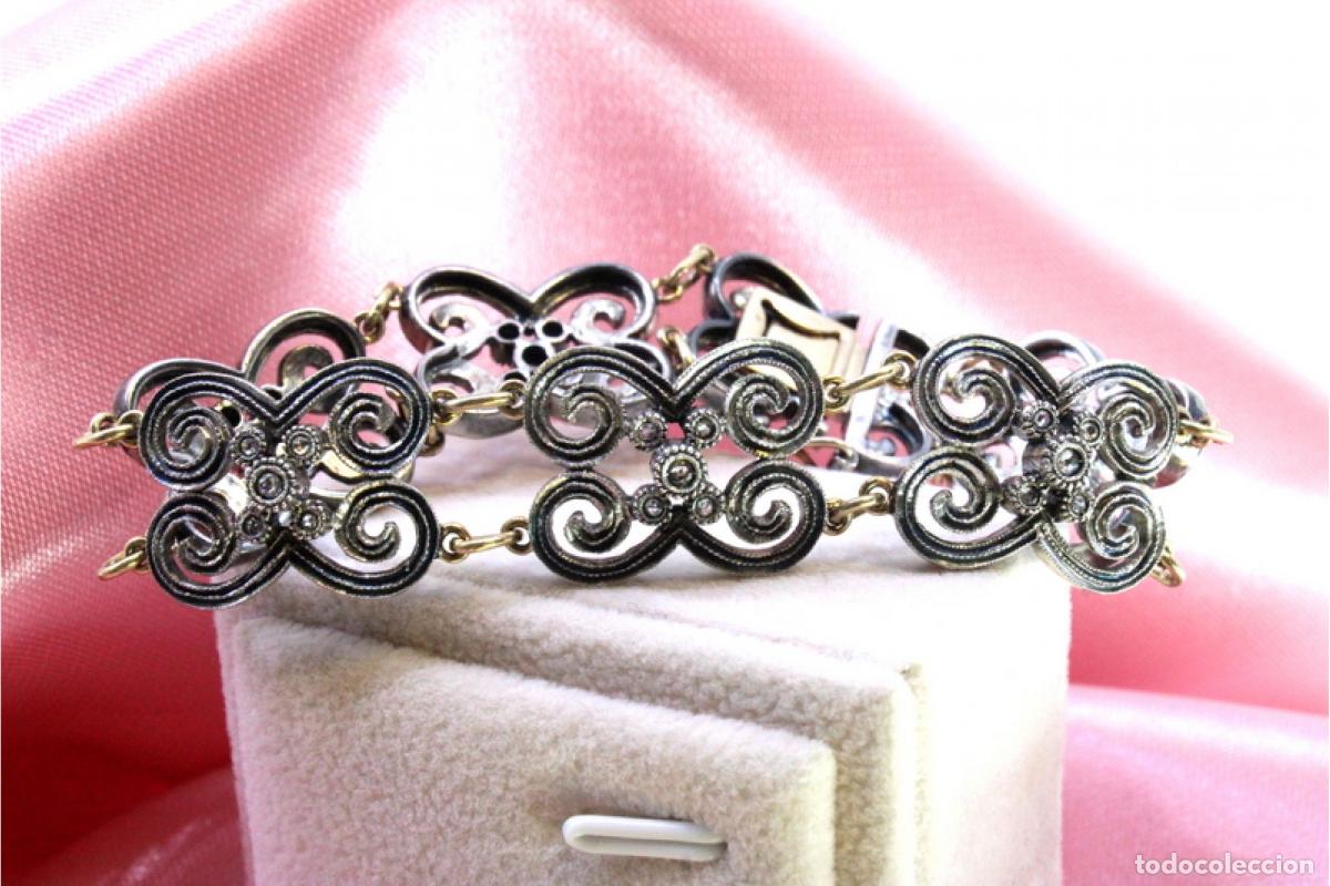 Joyeria: Pulsera en oro de 19,2K y plata con diamantes. - Foto 7