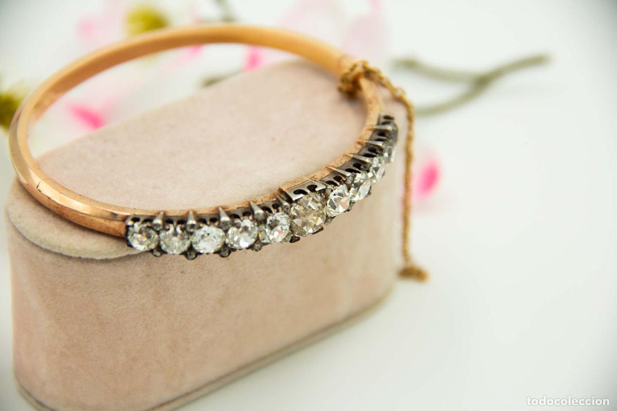 Joyeria: Pulsera de oro y plata de 18 quilates con diamantes. - Foto 2