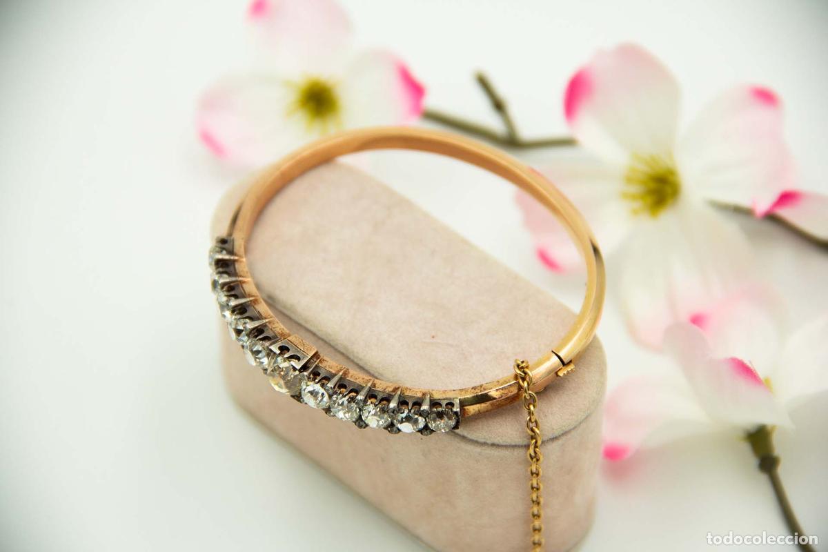 Joyeria: Pulsera de oro y plata de 18 quilates con diamantes. - Foto 3