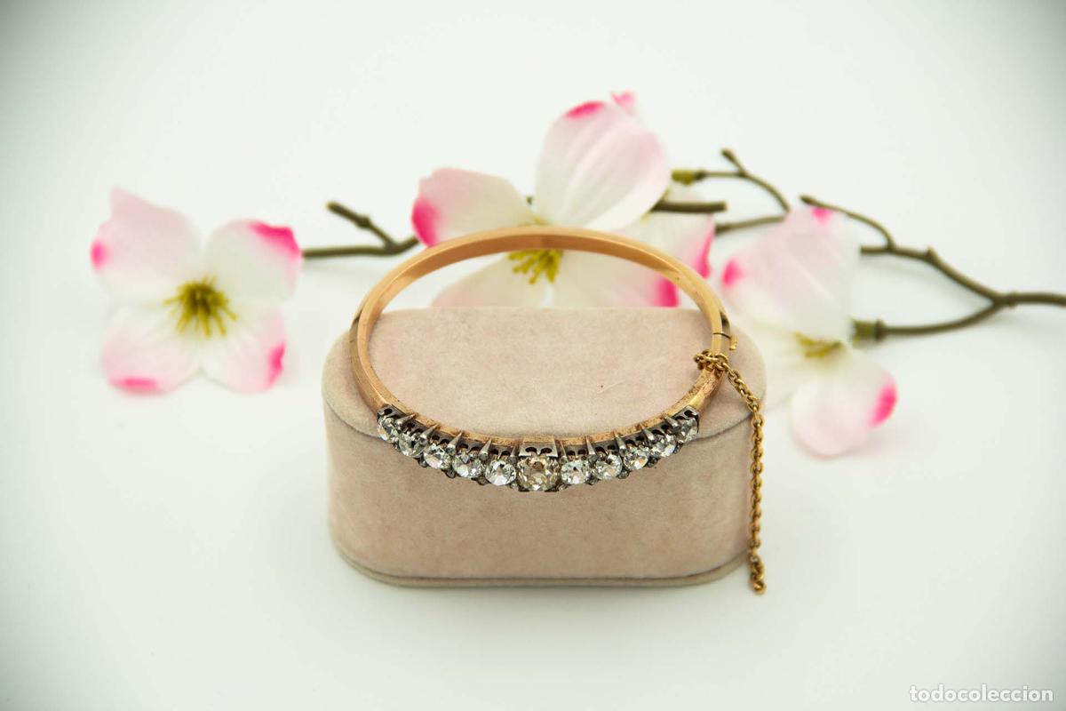 Joyeria: Pulsera de oro y plata de 18 quilates con diamantes. - Foto 1