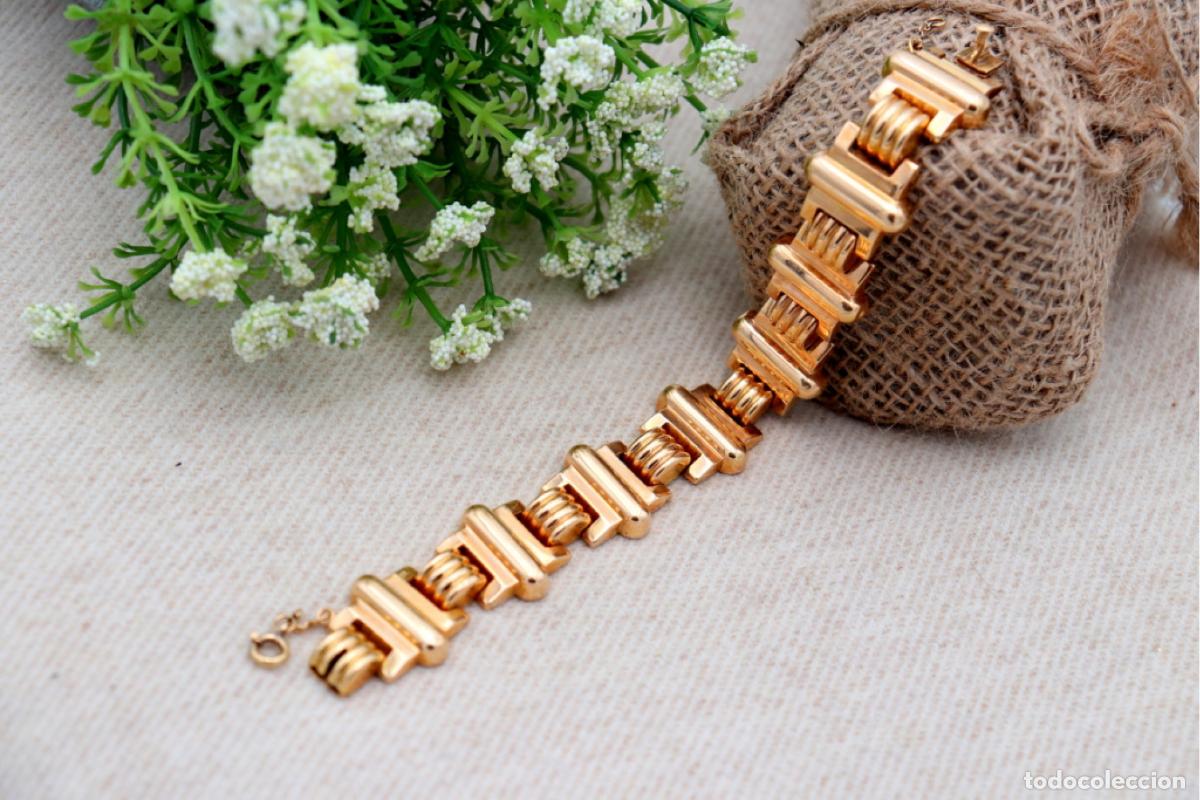Joyeria: Pulsera en oro de 19,2 quilates y plata - Art D&eacute;co - Foto 2