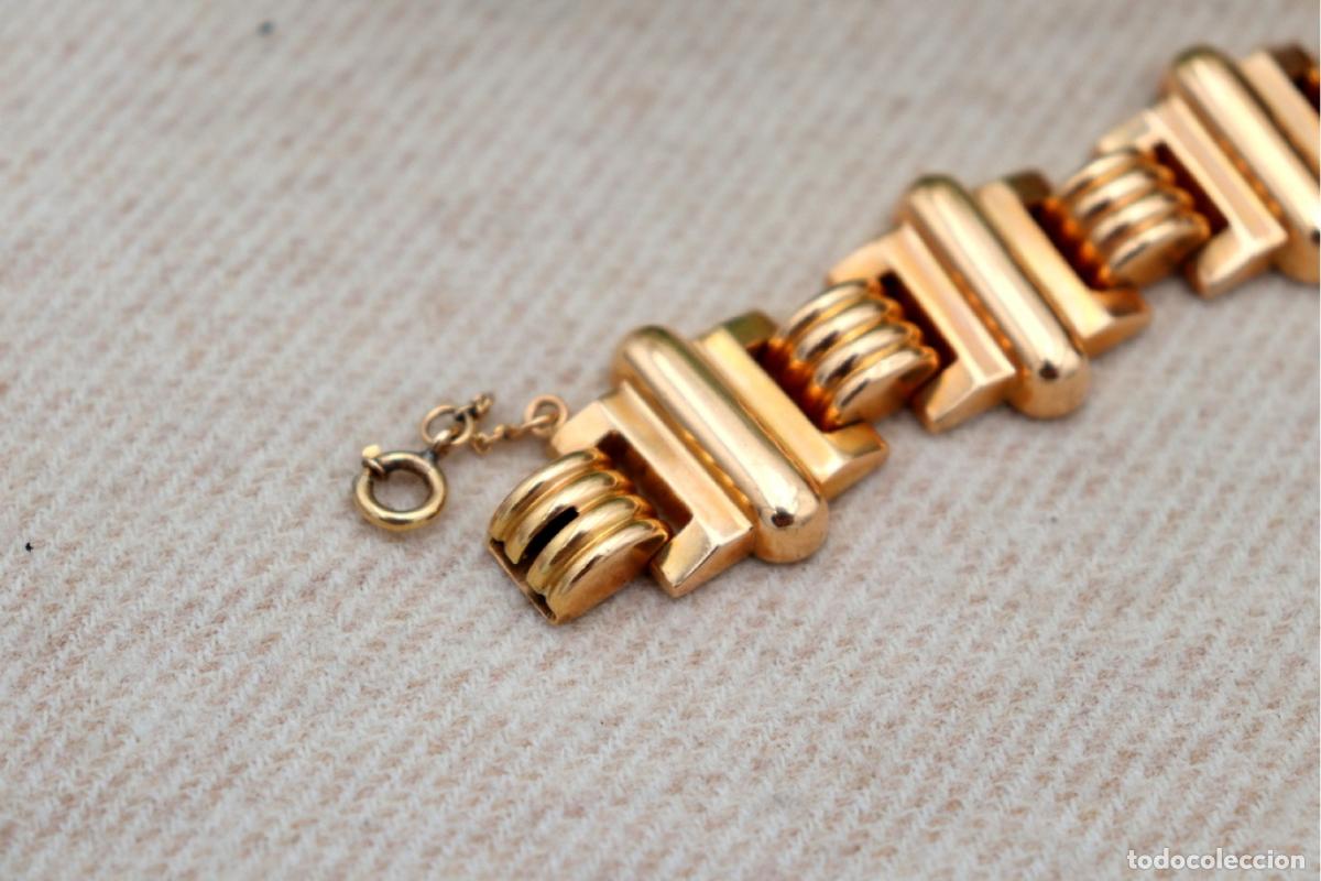 Joyeria: Pulsera en oro de 19,2 quilates y plata - Art D&eacute;co - Foto 4