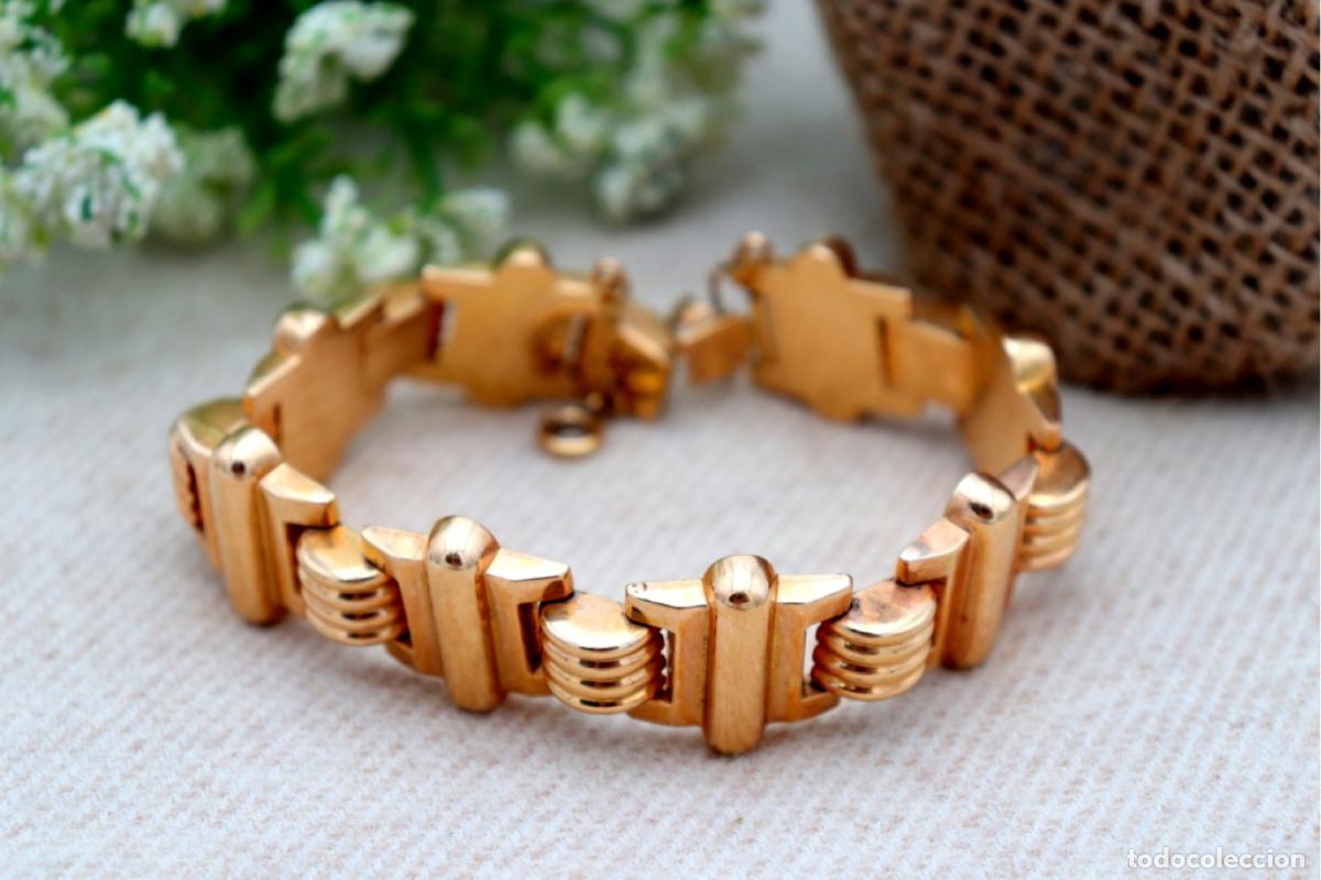 Joyeria: Pulsera en oro de 19,2 quilates y plata - Art D&eacute;co - Foto 7
