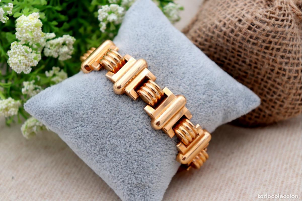 Joyeria: Pulsera en oro de 19,2 quilates y plata - Art D&eacute;co - Foto 1