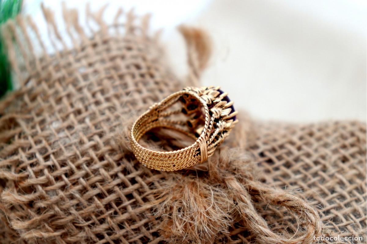 Joyeria: Anillo de oro de 19,2 quilates con amatista - Foto 3