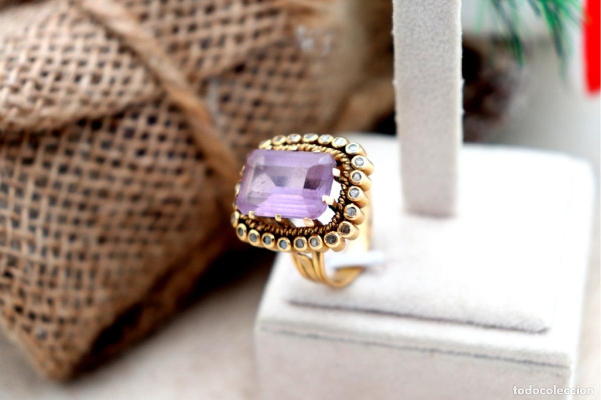 Joyeria: Anillo de oro de 19,2 quilates con diamantes - Foto 1