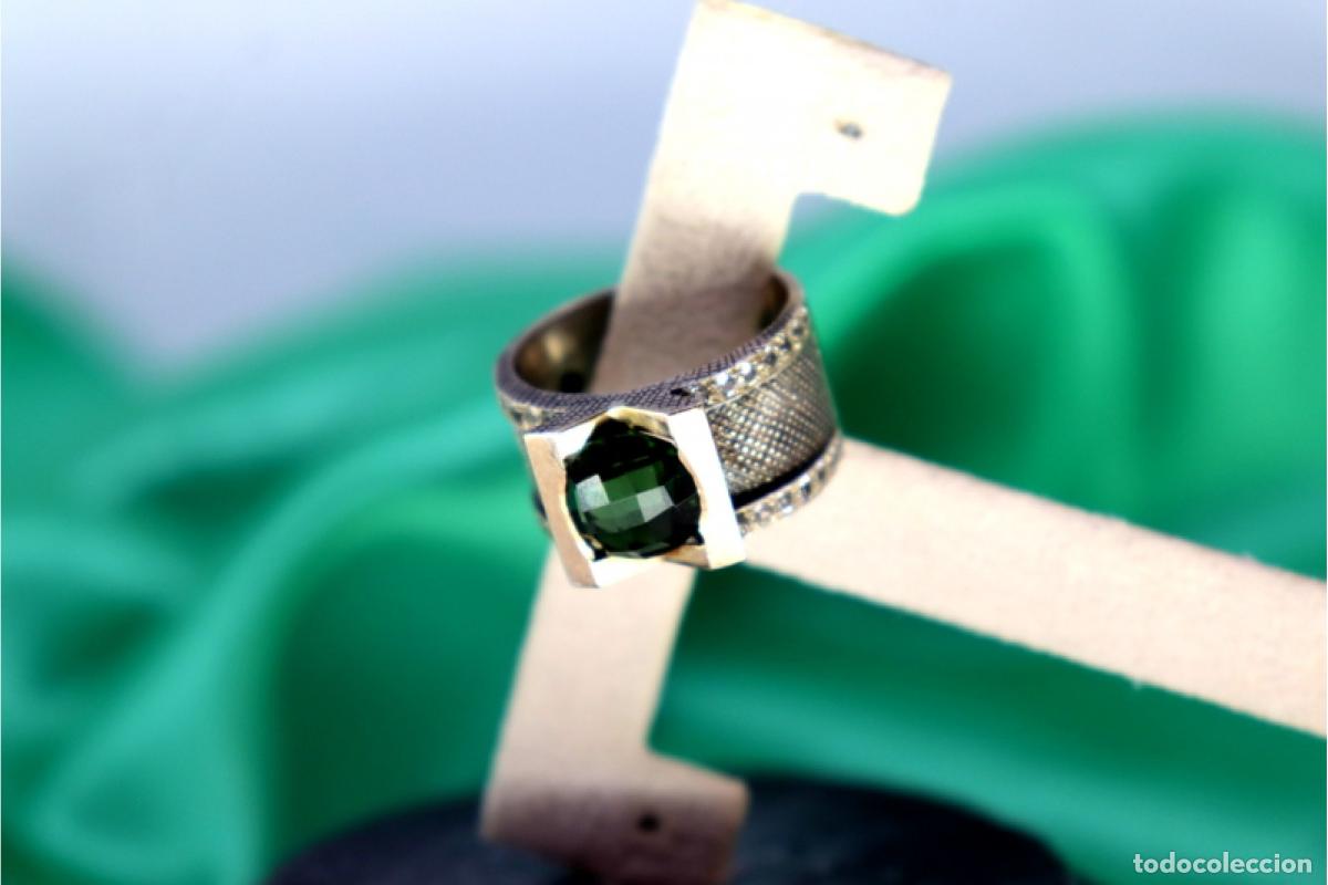 Joyeria: Anillo de oro de 19,2 quilates con turmalina - Foto 2
