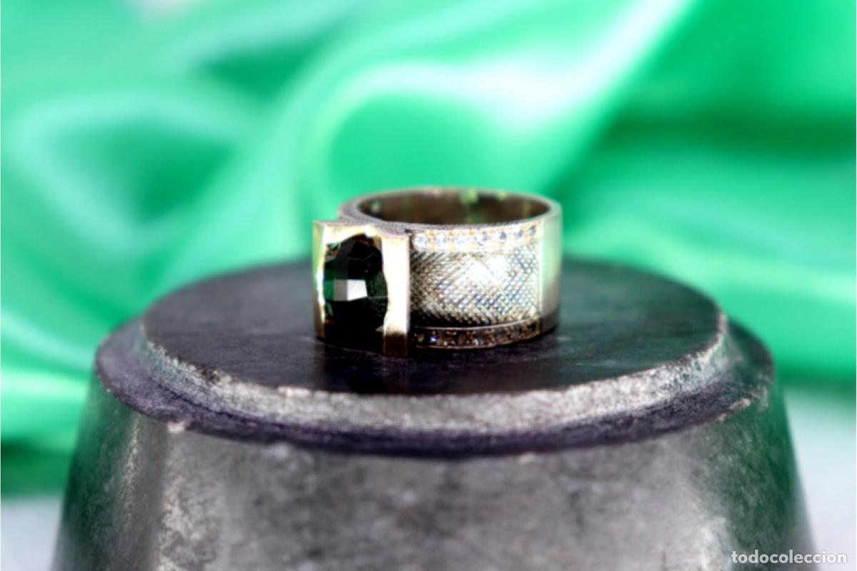Joyeria: Anillo de oro de 19,2 quilates con turmalina - Foto 9