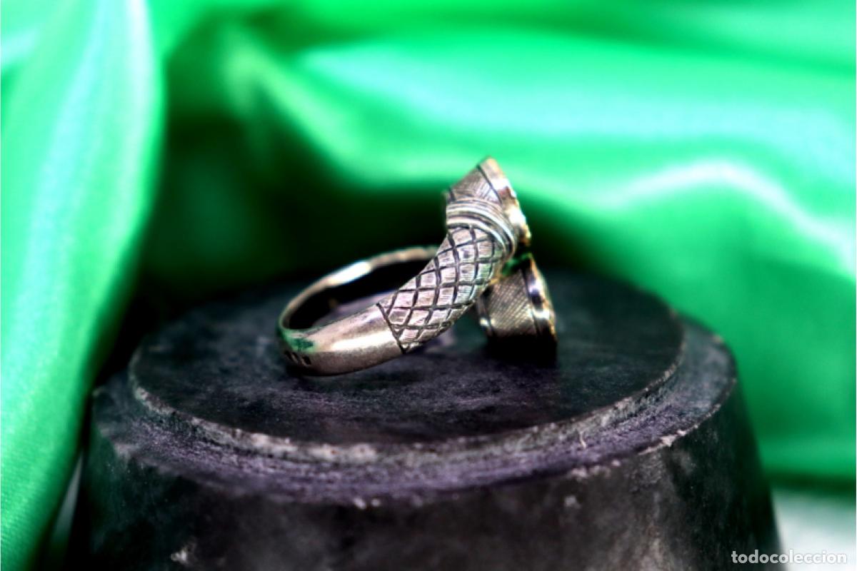 Joyeria: Anillo en oro y plata de 19,2K. - Foto 4