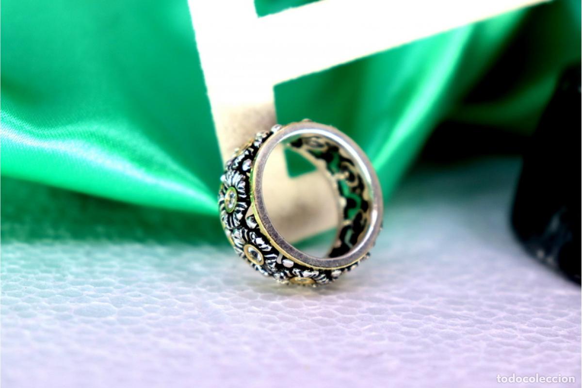 Joyeria: Anillo en oro y plata de 19,2K. - Foto 2