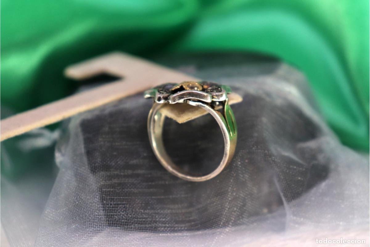 Joyeria: Anillo en oro y plata de 19,2K. - Foto 4