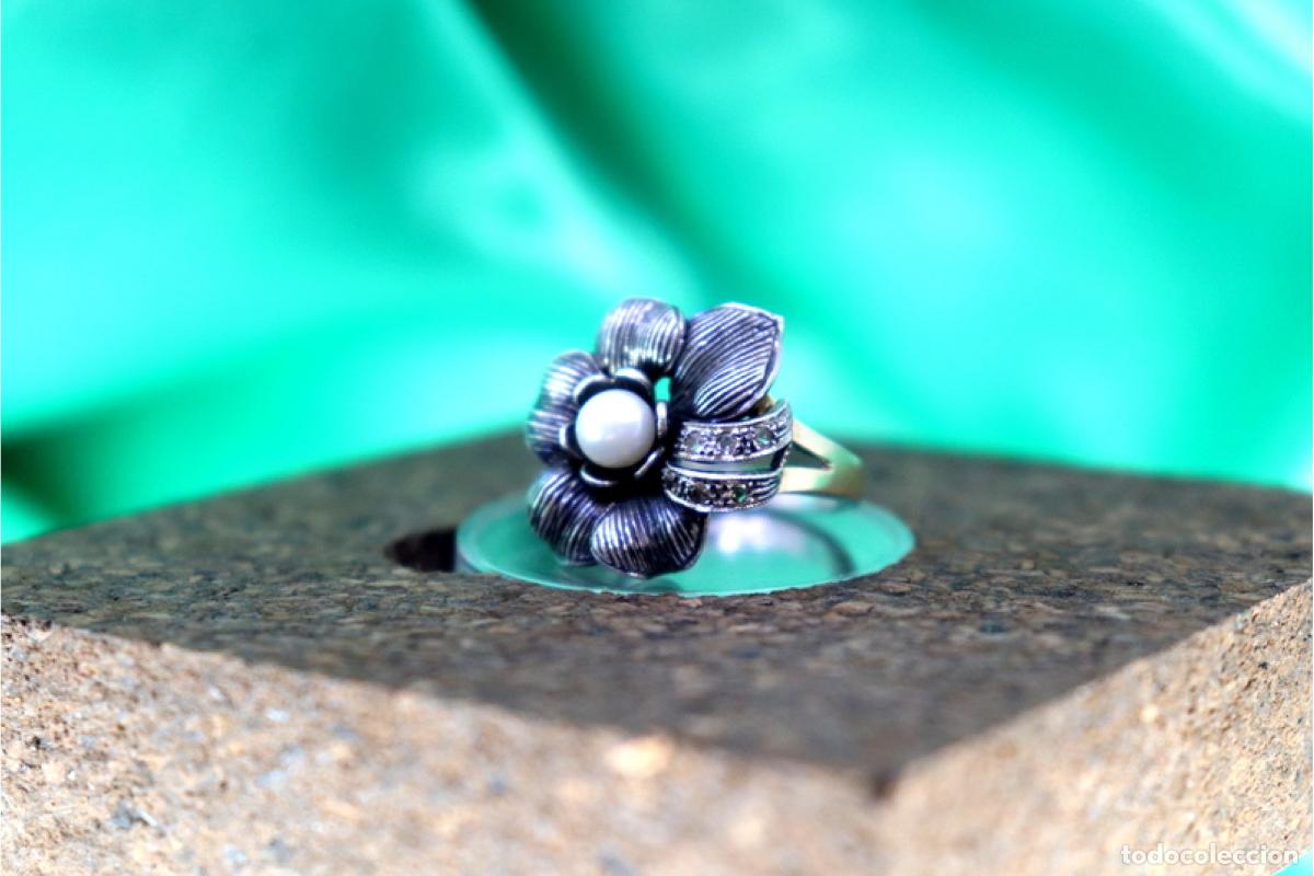 Joyeria: Anillo en oro y plata de 19,2K. - Foto 2