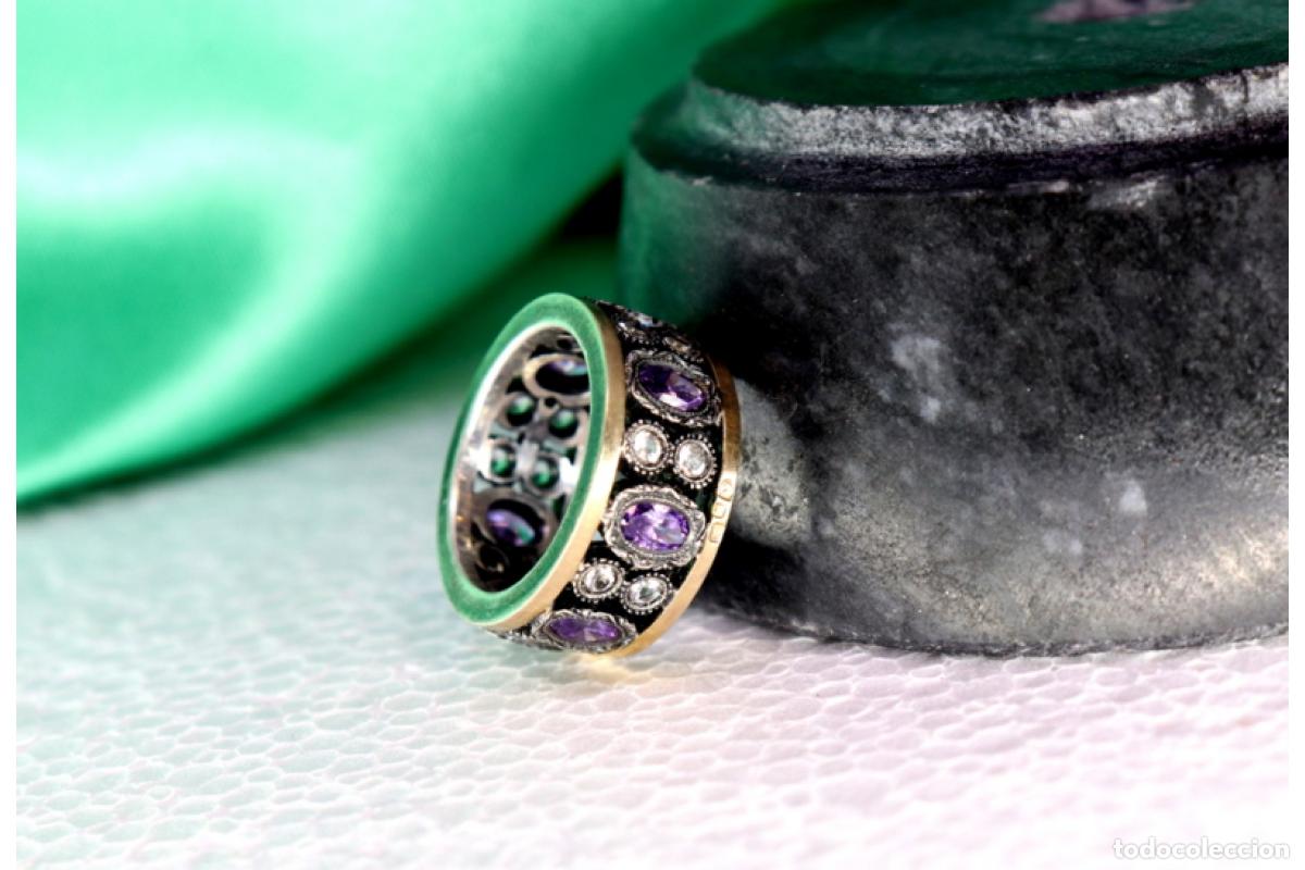 Joyeria: Anillo en oro y plata de 19,2K. - Foto 6