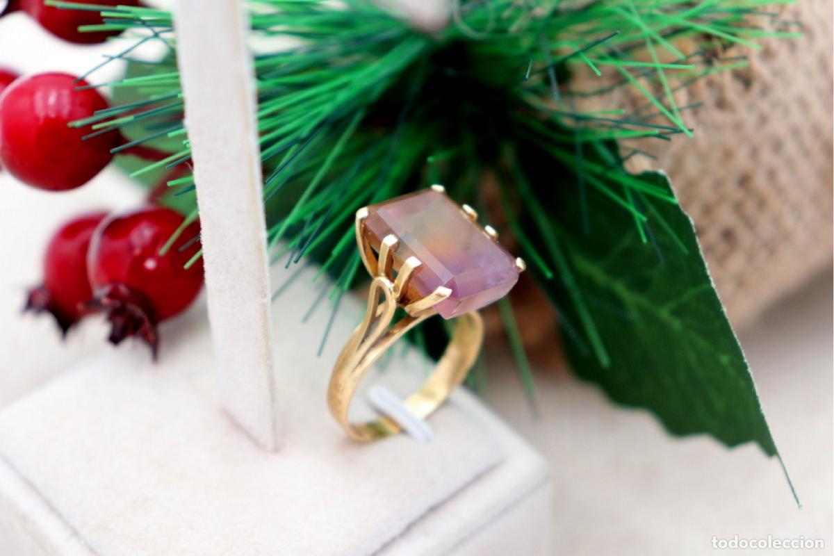 Joyeria: Anillo de oro de 19,2 quilates con amatista - Foto 5