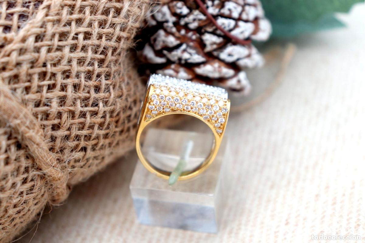 Joyeria: Anillo de oro bicolor de 19,2K con diamantes. - Foto 4