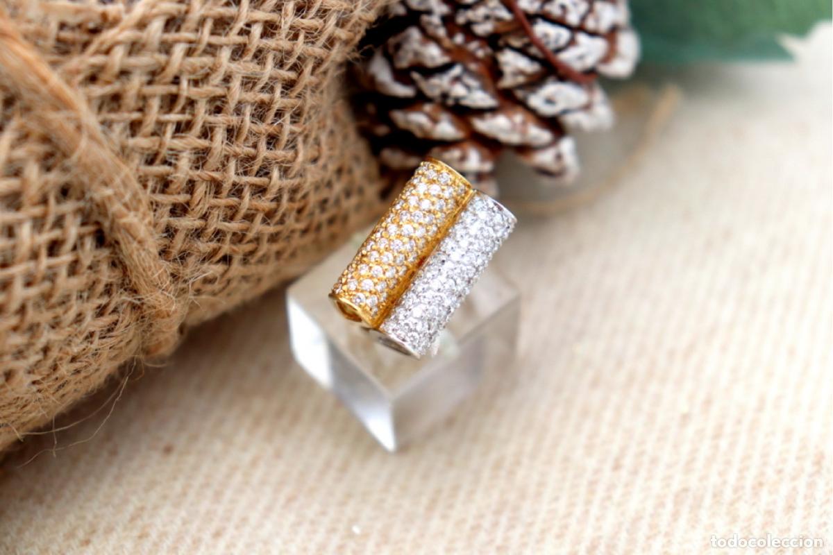 Joyeria: Anillo de oro bicolor de 19,2K con diamantes. - Foto 1