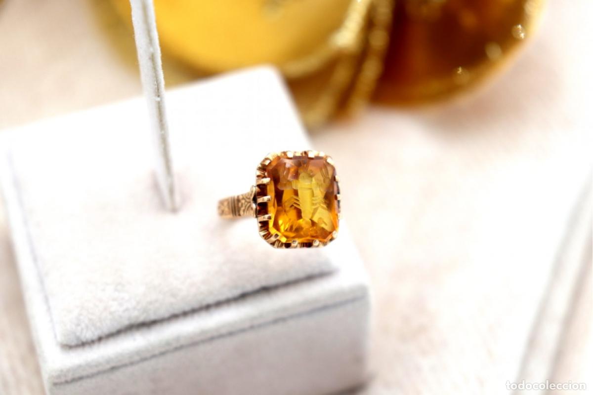 Joyeria: Anillo de oro de 19,2 quilates con topacio - Foto 2