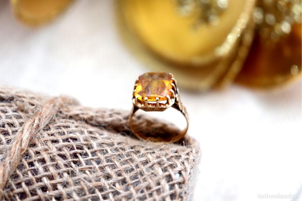 Joyeria: Anillo de oro de 19,2 quilates con topacio - Foto 3