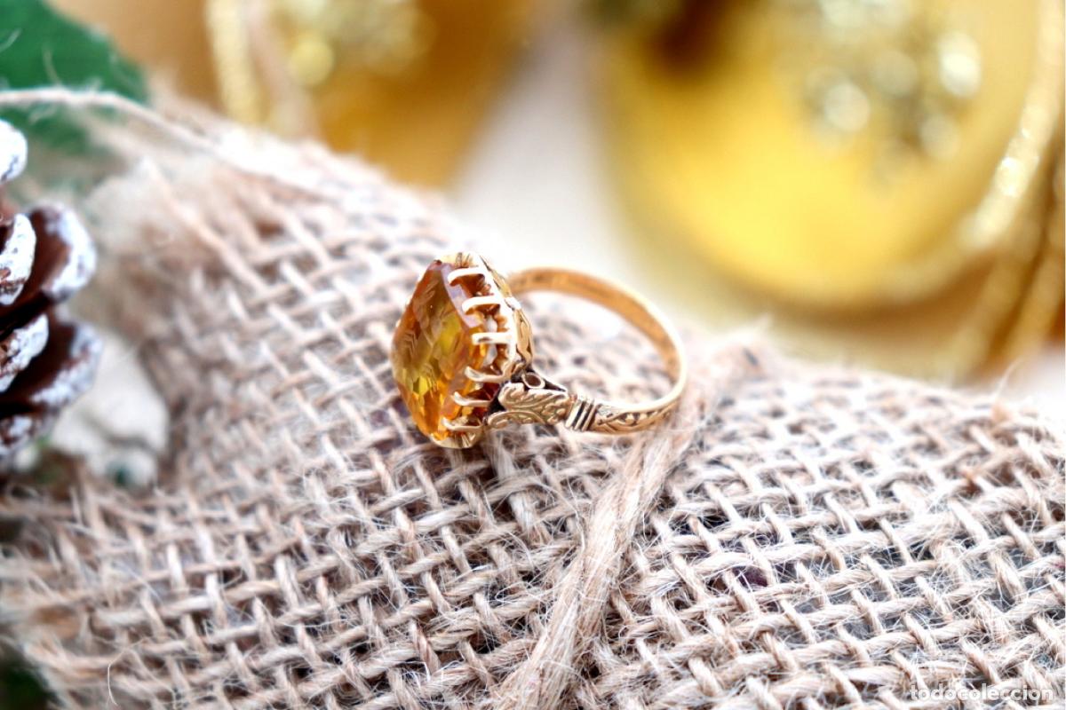 Joyeria: Anillo de oro de 19,2 quilates con topacio - Foto 4
