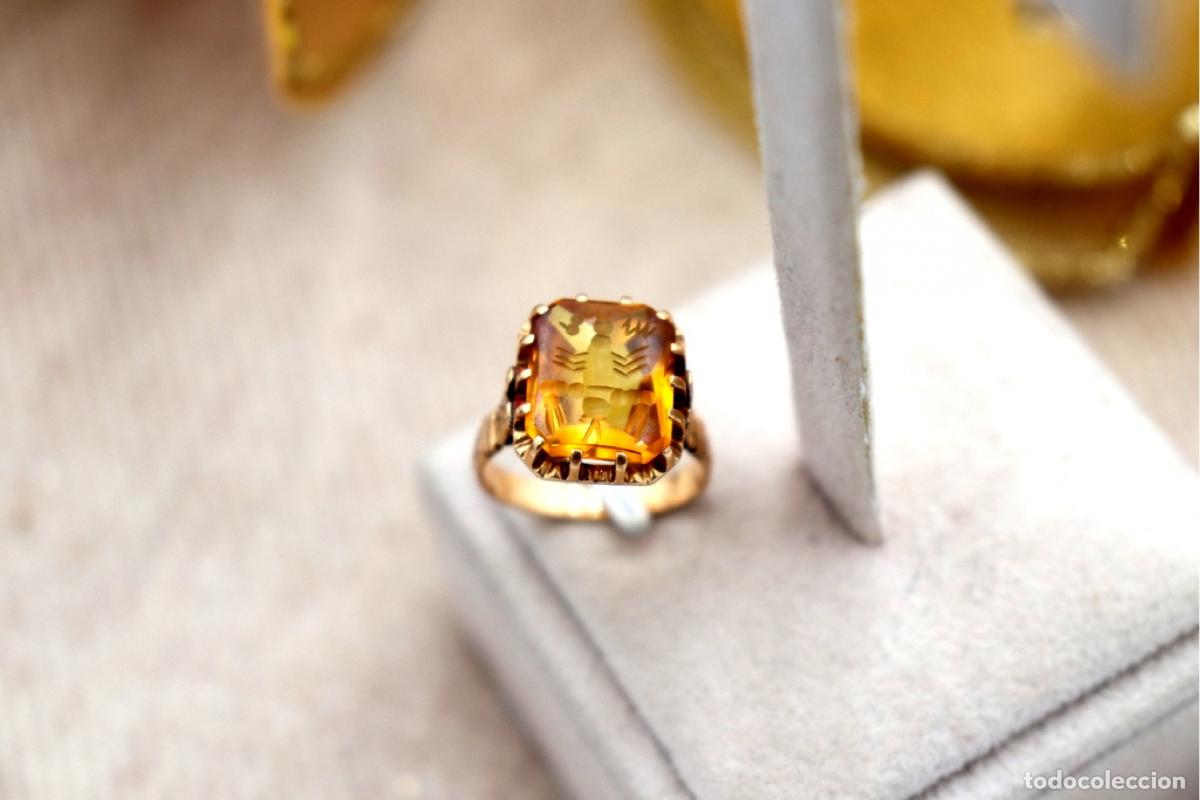 Joyeria: Anillo de oro de 19,2 quilates con topacio - Foto 1