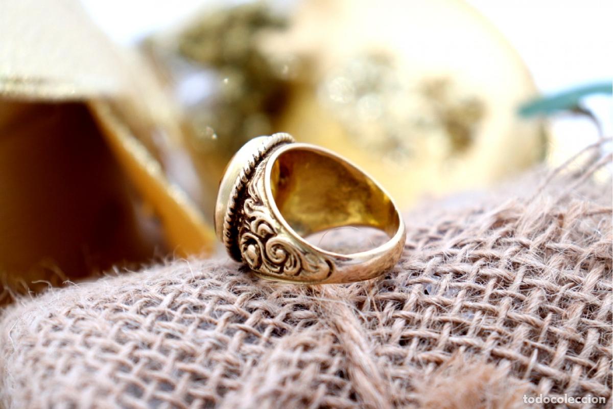 Joyeria: Anillo de oro blanco de 18 quilates con citrino. - Foto 5