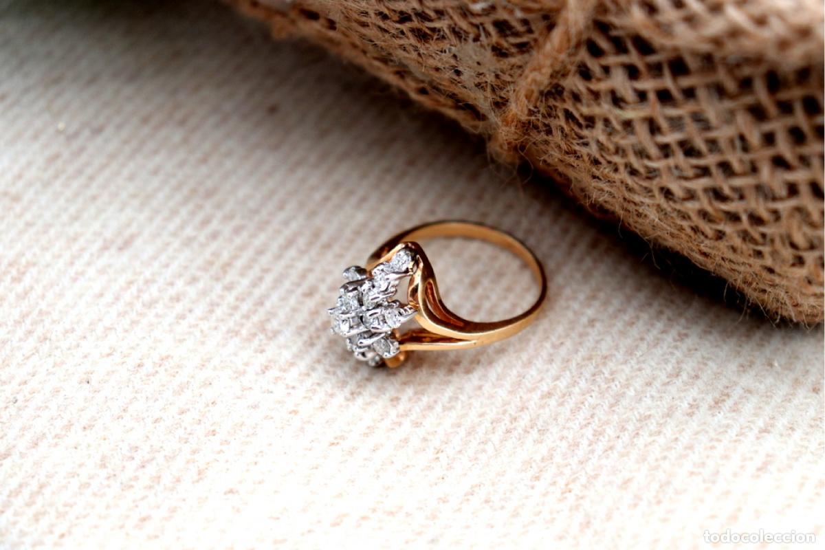 Joyeria: Anillo de oro bicolor con diamantes. - Foto 6