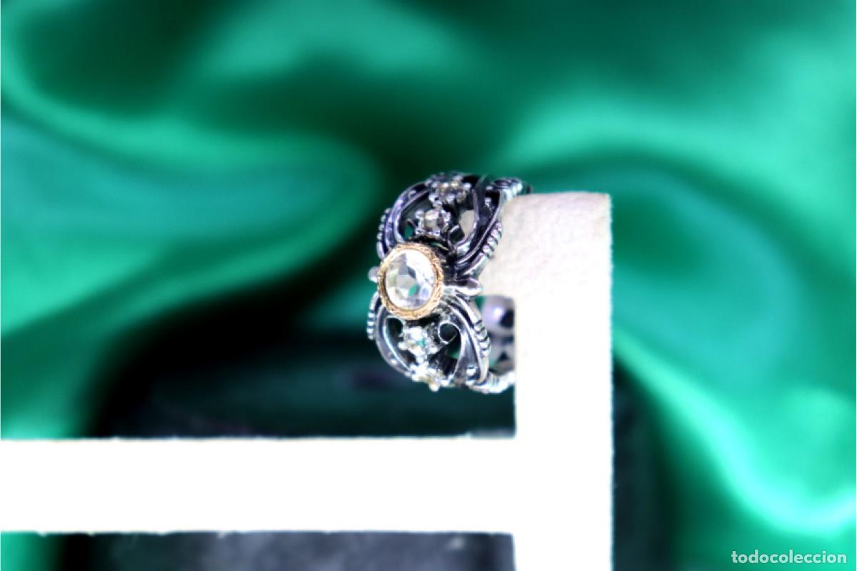 Joyeria: Anillo en oro y plata de 19,2K. - Foto 6