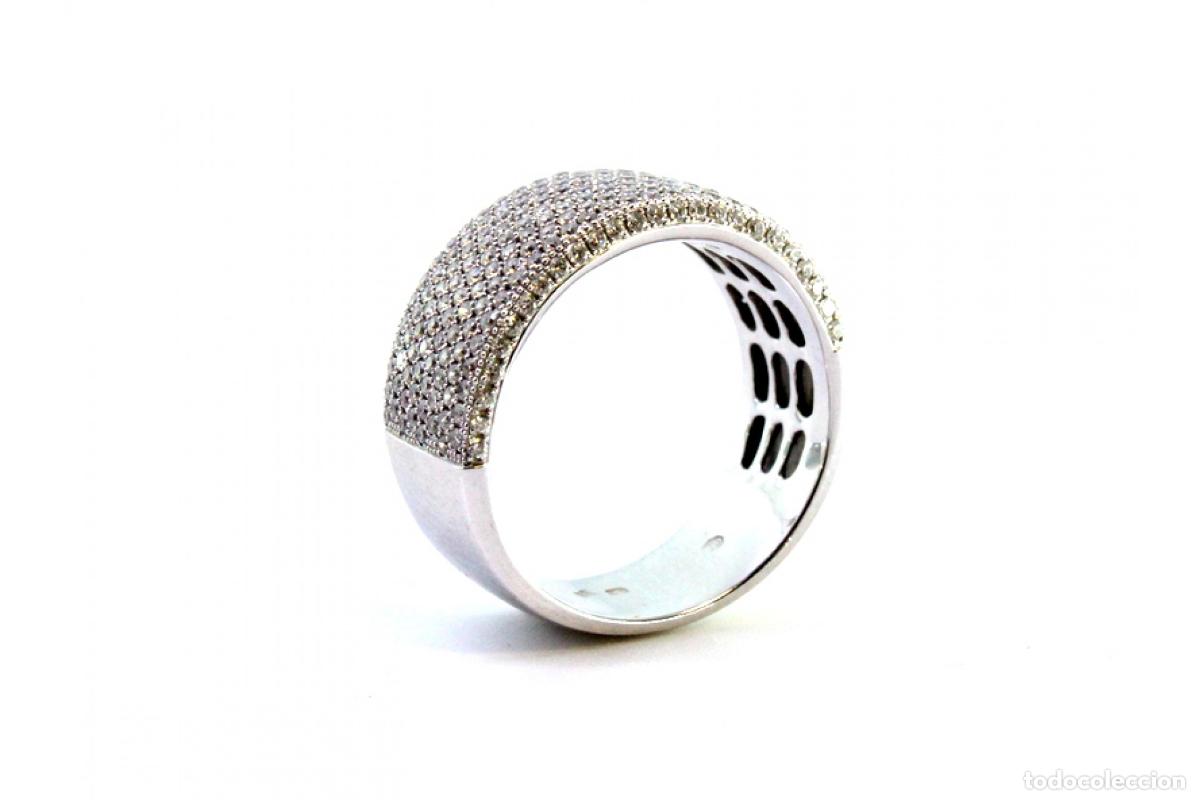 Joyeria: Anillo de oro blanco de 18 quilates con diamantes. - Foto 7