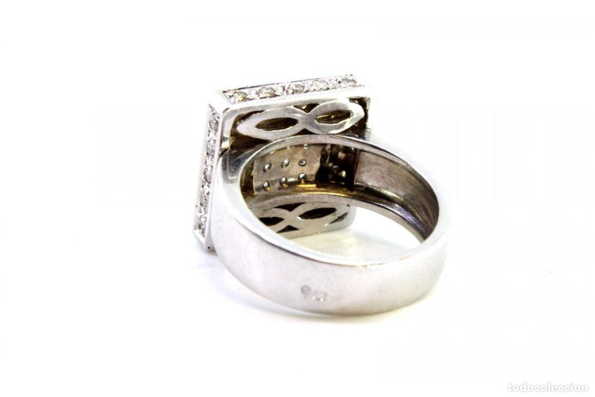 Joyeria: Anillo de oro blanco de 19,2K con diamantes. - Foto 5