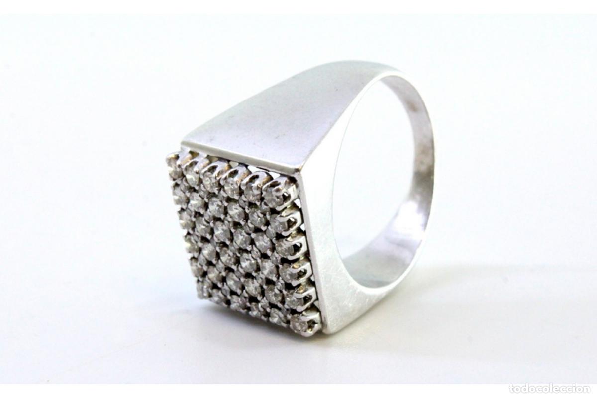 Joyeria: Anillo de oro blanco de 19,2K con diamantes. - Foto 5