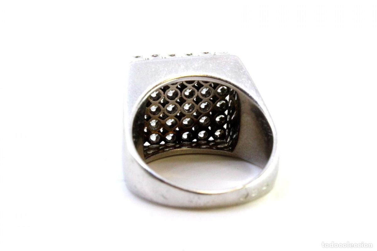 Joyeria: Anillo de oro blanco de 19,2K con diamantes. - Foto 6