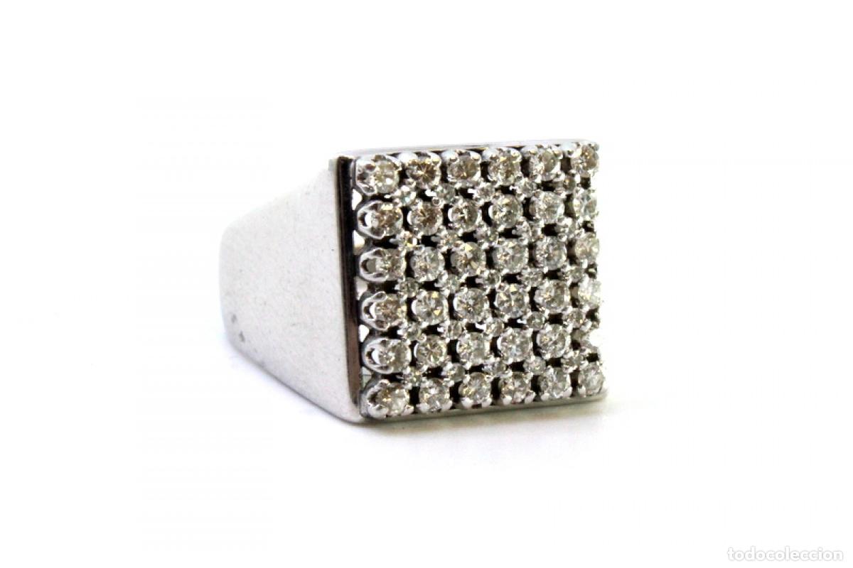 Joyeria: Anillo de oro blanco de 19,2K con diamantes. - Foto 7