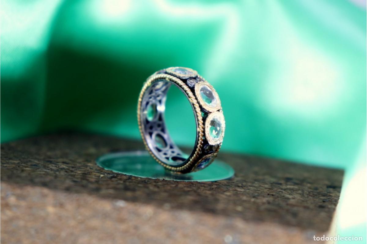 Joyeria: Anillo en oro y plata de 19,2K. - Foto 4