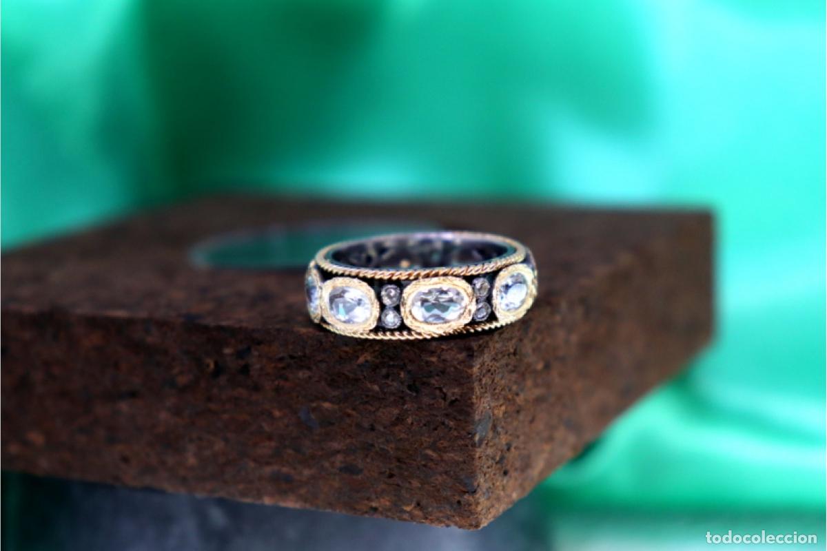 Joyeria: Anillo en oro y plata de 19,2K. - Foto 6