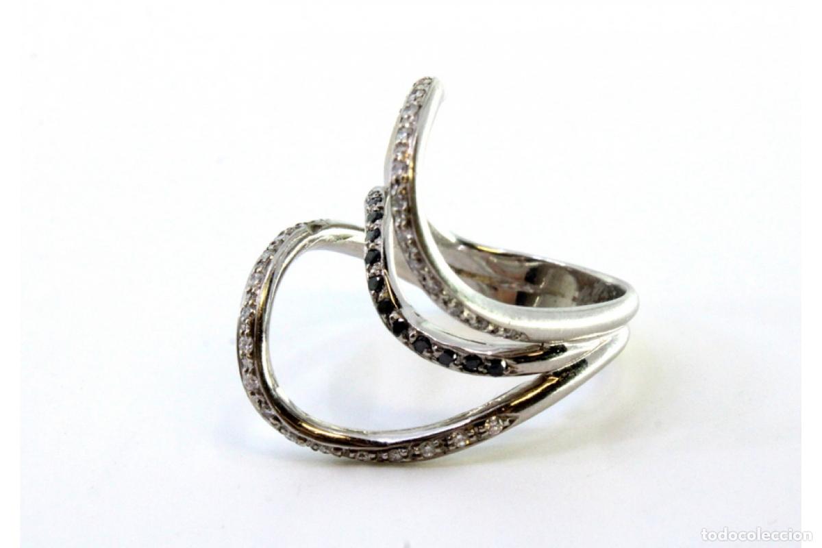 Joyeria: Anillo de oro blanco de 19,2K con diamantes. - Foto 5