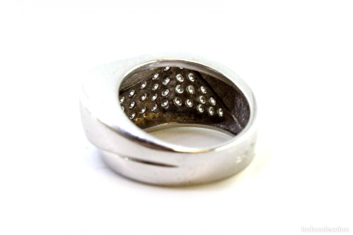 Joyeria: Anillo de oro blanco de 19,2K con diamantes. - Foto 4