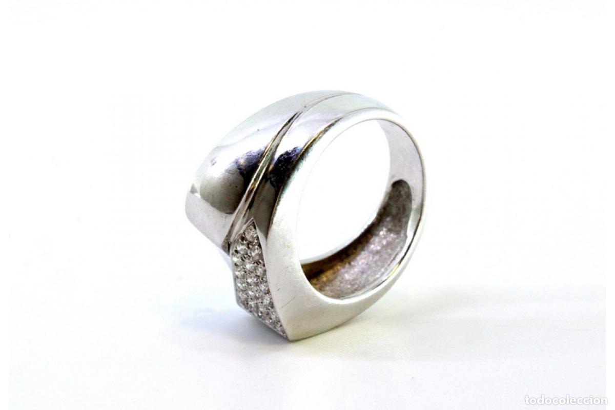 Joyeria: Anillo de oro blanco de 19,2K con diamantes. - Foto 6