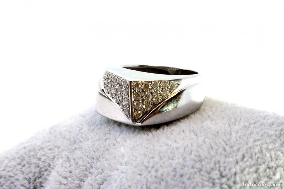 Joyeria: Anillo de oro blanco de 19,2K con diamantes. - Foto 8