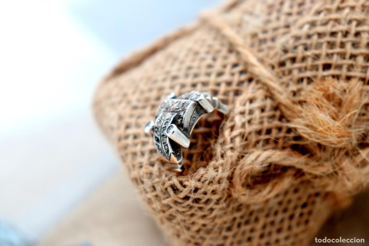 Joyeria: Anillo de oro y plata de 19,2K con diamantes. - Foto 6
